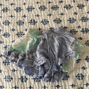 Tie-Dye Shorts - Blue and Green